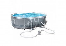 56617 Bestway Овальный каркасный бассейн Power Steel 300 х 200 х 84 см, с ф.-насосом