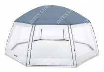 5619N BestWay Каркасный бассейн круглый, 366х100см+фильтрнасос, лестница, навес