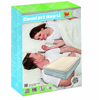 67486 Надувная кровать FoamTop Comfort Raised Airbed(Queen) Bestway 203х152х46см со встроенным насосом